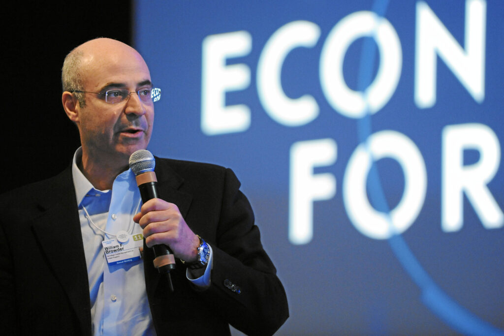 DAVOS/SWITZERLAND, 27JAN11 - William F. Browder, Chief Executive Officer Hermitage Capital Management, asks questions during the session 'Russia's Next Steps to Modernization' at the Annual Meeting 2011 of the World Economic Forum in Davos, Switzerland, January 27, 2011. Copyright by World Economic Forum swiss-image.ch/Photo by Michael Wuertenberg Date 27 January 2011, 09:43